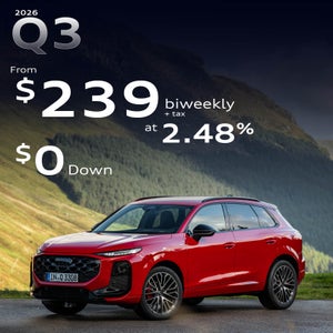 Audi Q3 from $239 biweekly